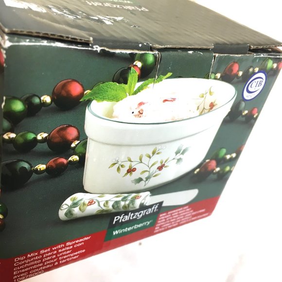 PFALTZGRAFF Winterberry Dip Mix Bowl + Knife Spreader Set - Picture 6 of 14